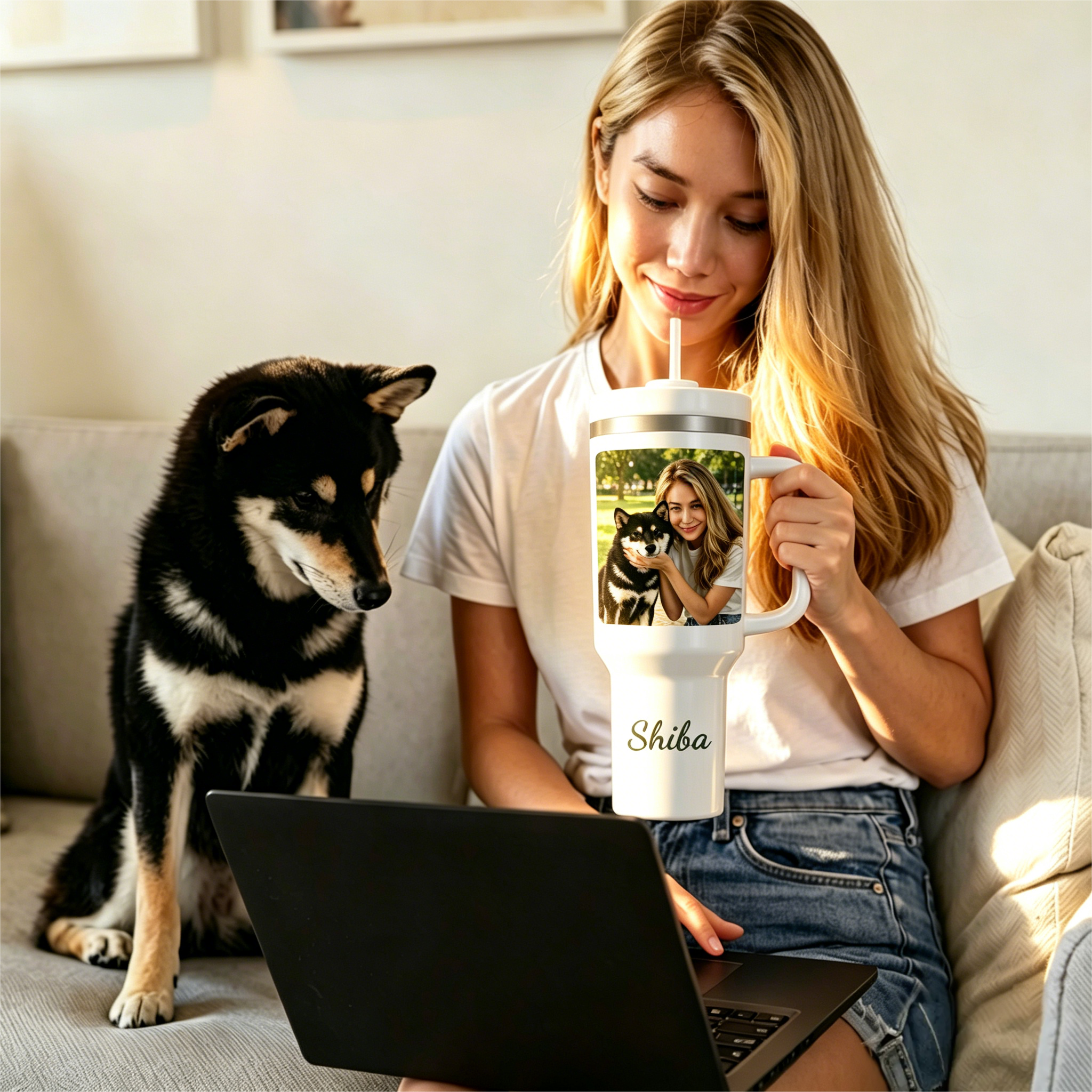 Personalized Photo And Name 40oz Stainless Steel Tumbler