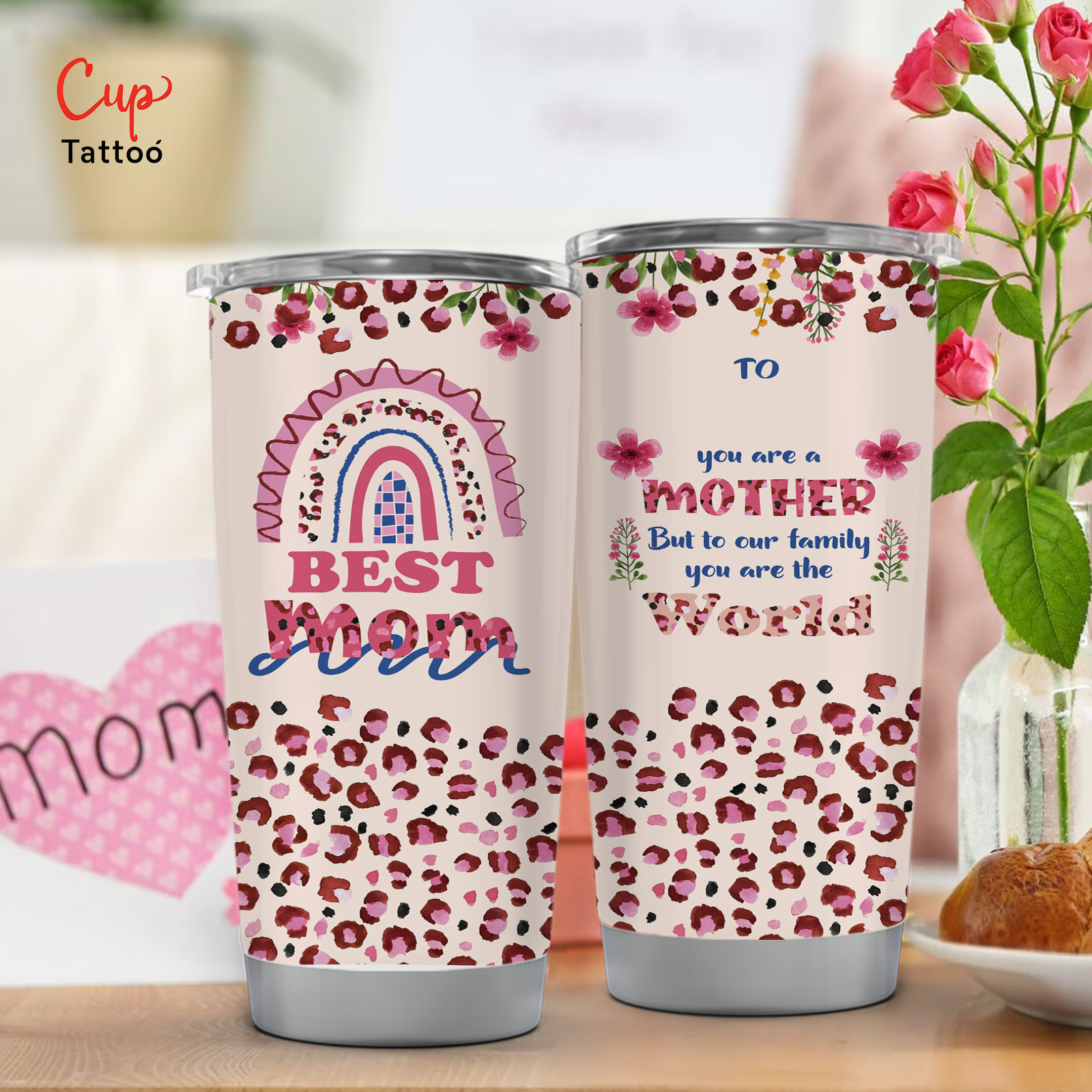 Personalized Name Best Mom Ever 20oz Tapped Tumbler