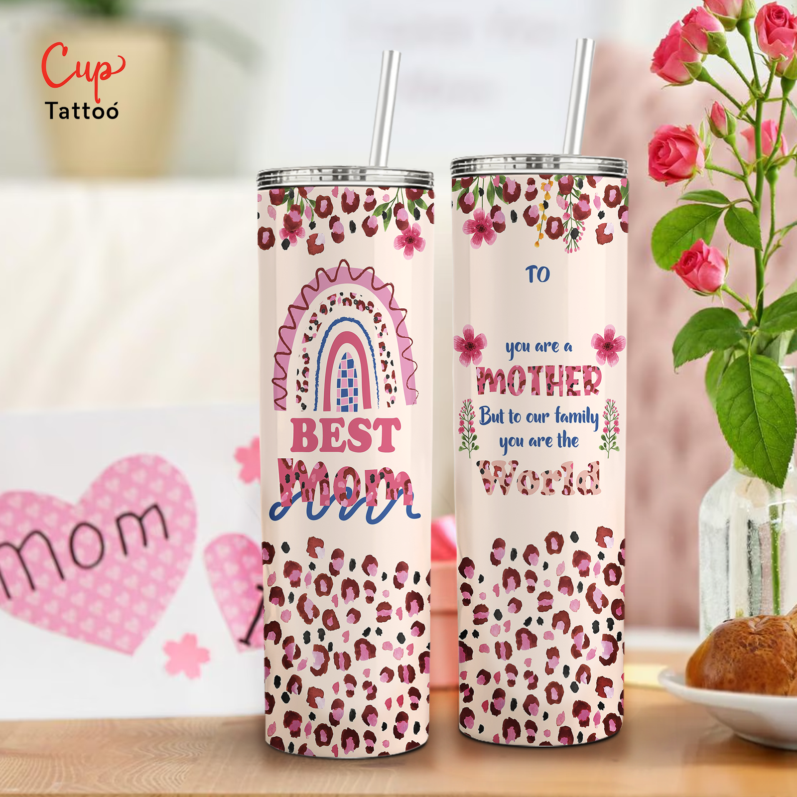 Personalized Name Best Mom Ever 20oz  Skinny Tumbler