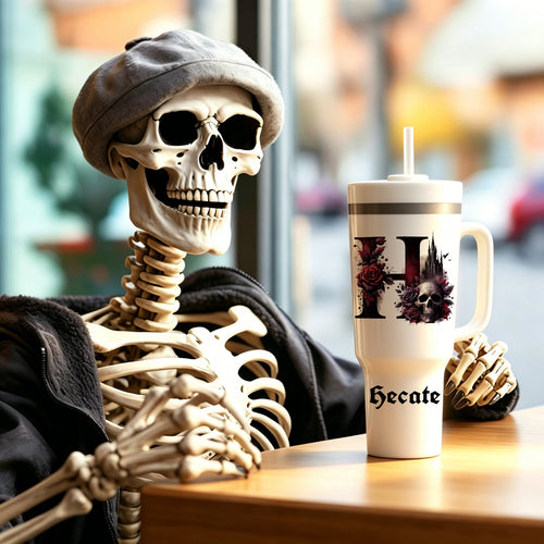 Gothic Skull Monogram Tumbler