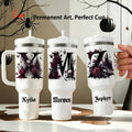 Gothic Skull Monogram Tumbler