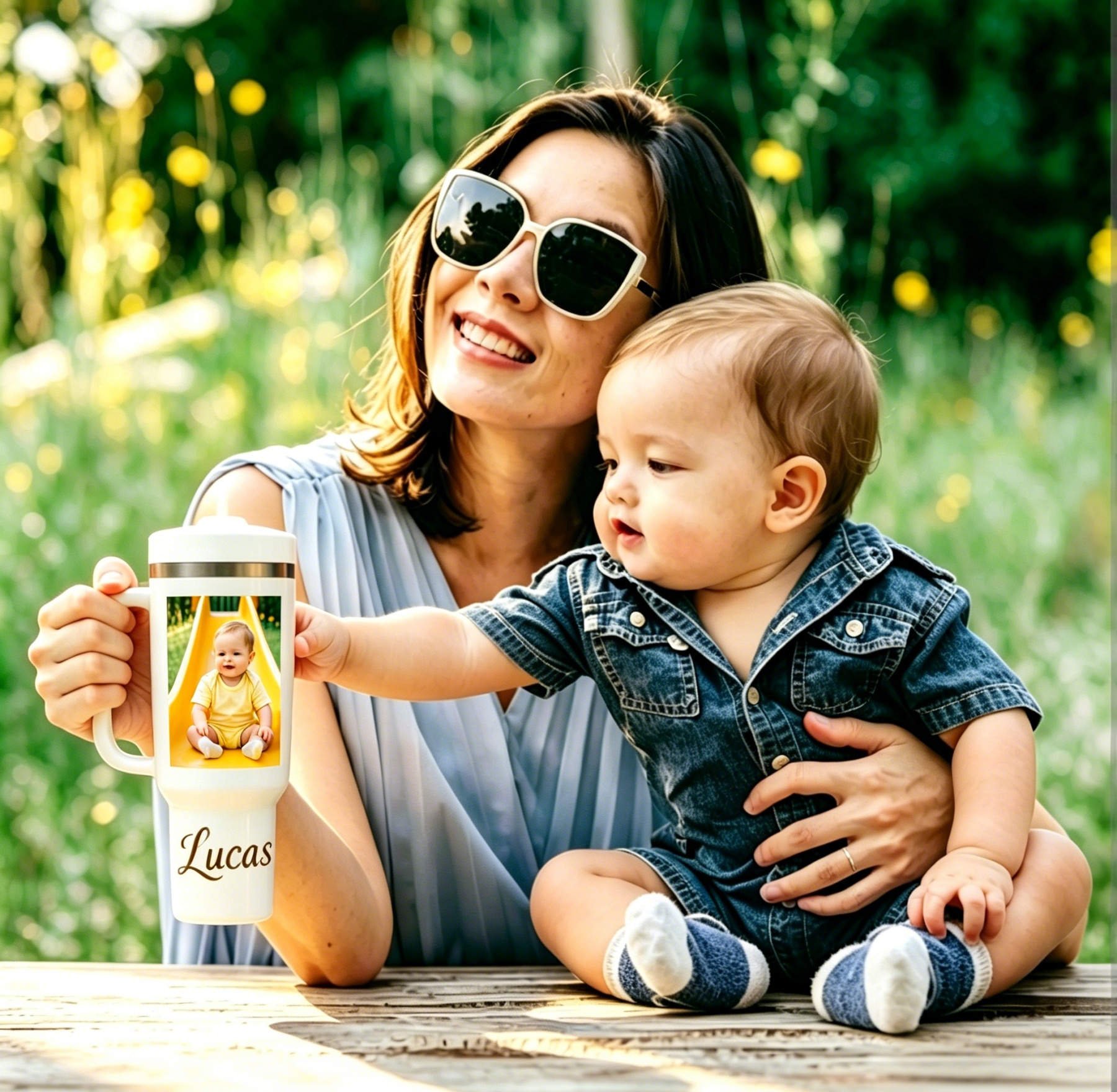 Personalized Photo And Name 40oz Stainless Steel Tumbler
